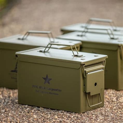 personalized metal ammo box|engraved ammo box.